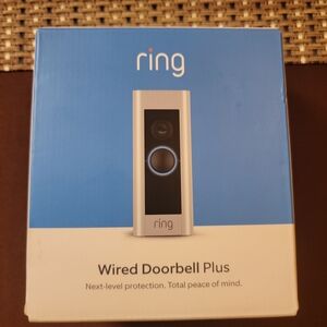 Ring Wired Doorbell Plus in Silver and Black